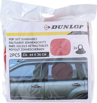 Mbrojtëse dielli për veturë Dunlop, set 2 copë, e kuqe