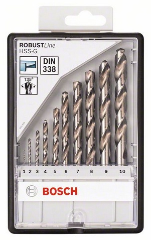 Set burgijash Bosch 2 607 010 535, 1-10mm, 10 copë