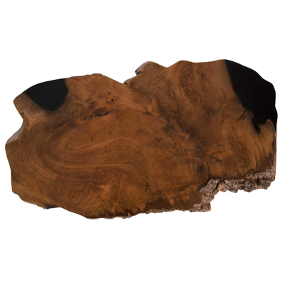 Tavolinë për kafe Glaze druri teak (HM9750), zezë