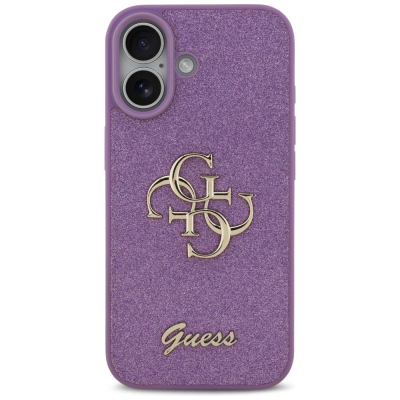 Kapak telefoni Guess Fixed Glitter Big 4G GUHCP17SHG4SGL, për iPhone 17, me shkëlqim, lejla