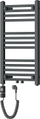 Radiator banjoje Hydroland Ryoko, 970x540 mm, me lidhje në mes, ngjyrë antracit
