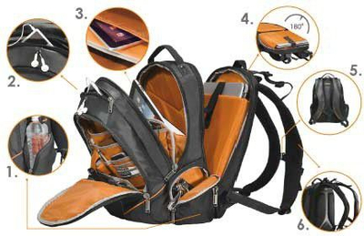 Ранец за лаптоп Еверки Бизнис 120, 40L, 18.4", црн