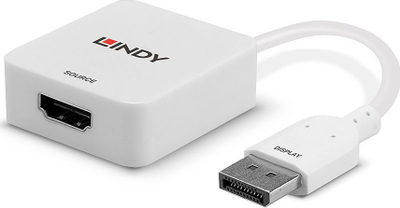 Adapter HDMI në DisplayPort Lindy 18G DisplayPort 1.2, 4K 60Hz, i zi
