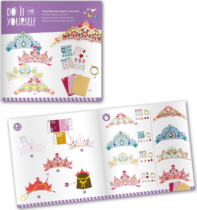 Креативен сет Djeco Do It Yourself Princess Crowns Mosaics, 4 круни, 5+