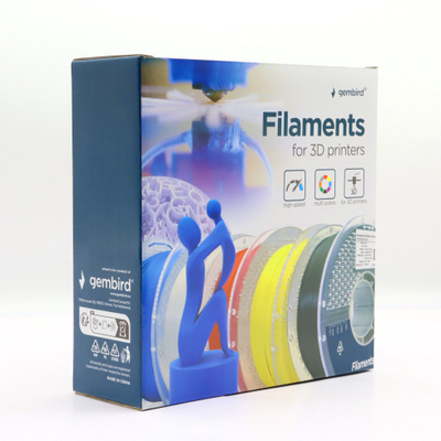 Филамент 3D Gembird PLA High Speed, 1.75mm, 1kg, жолт