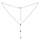 Qafore për femra Silvego Brilliance Zirconia MSS1023NG, 47 cm, e argjendtë/gjelbër