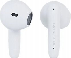 Безжични слушалки Happy Plugs Joy Lite, True Wireless, со кутија за полнење, бели