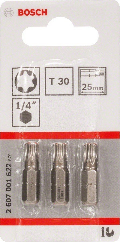 Set bitash Torx Bosch Extra Hard T30, 25mm, paketim 3 copë