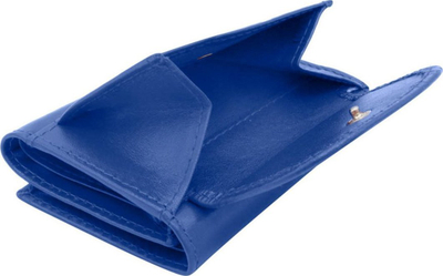 Portofol për goca Peterson, lëkurë natyrale, RFID, blu