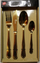Set lugësh dhe pirunësh Black Modern, 24 copë, çelik inox, i zi mat