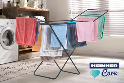 Tharëse rrobash Heinner Allegro, sipërfaqe tharjeje 18 m, inoks, gri