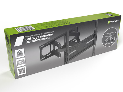 Mbajtëse muri TV Tracer Wallflex, 37-70", 40kg, e zezë