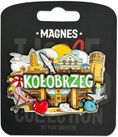 Magnet frigoriferi “I Love Poland Kołobrzeg”, suvenir dekorativ, shumëngjyrësh