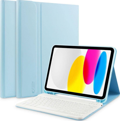 Mbulesë tablet Tech-Protect SC Pen, për iPad 10.9\" 2022, me tastierë Bluetooth, blu e çelët