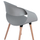 Fotelje polipropileni Home Maggie HM8600.10, 59x53x80 cm, gri mat