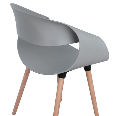Fotelje polipropileni Home Maggie HM8600.10, 59x53x80 cm, gri mat