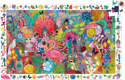 Puzzle Djeco Rio Carnival Observation, 200 copa, me poster, shumëngjyrësh