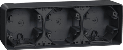 Bazë murale trefishe Schneider Electric Mureva Styl MUR37713, montim sipërfaqësor horizontal, IP55, antracit