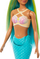 Kukull sirenë Barbie Mermaid, flokë blu dhe të verdha, bisht turkez, me aksesor në kokë