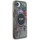 Мобилна маска Guess MagSafe за iPhone 16e, TPU PC, со цвеќиња, црна