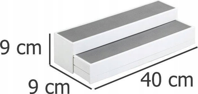 Raft për erëza Wenko Extendable Spice Rack Steps, i zgjatueshëm, plastik, i bardhë