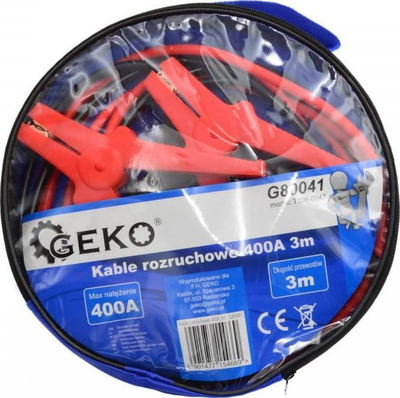 Kabllo ndezëse GEKO G80041, 400A, 3m, e kuqe