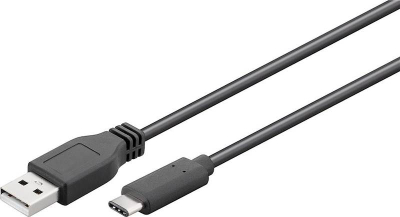 Kabllo USB Goobay USB A në USB C, 1 m, e zezë