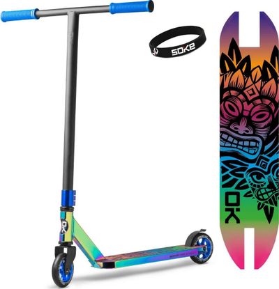 Trotinet freestyle Soke Pro Street, rrota 110 mm, deri 100 kg, neokrom