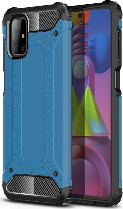 Mbrojtëse telefoni Hurtel Hybrid Armor për Samsung Galaxy M51, TPU PC, blu