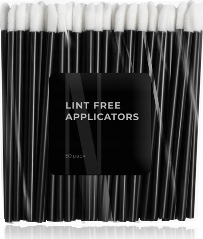 Aplikatorë për qerpikë Nanolash Lint Free, 50 copë, profesionalë, të bardhë