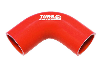 Gyp silikoni 90° TurboWorks G, 25mm, i kuq