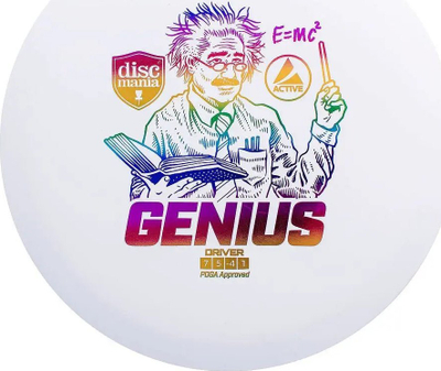 Disq golfi Discmania Genius Active Line, driver fairway, 174 g, i bardhë