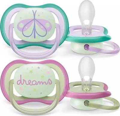 Qetësuese bebe Philips Avent Ultra Air Night SCF376/19, set 2 copë, 0-6 mujsh, shumëngjyrëshe