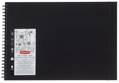 Bllok vizatimi Derwent Sketch &amp; Store Sketchbook, A3 horizontal, 165gsm, i bardhë