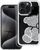 Kapak teddy bear për telefon Apple iPhone 16 Pro, argjend