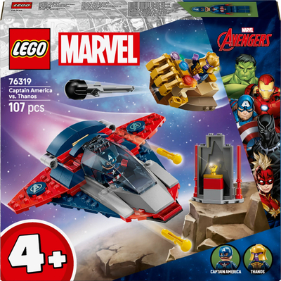 Set ndërtimi Marvel Captain America vs Thanos, figura super hero, shumëngjyrësh