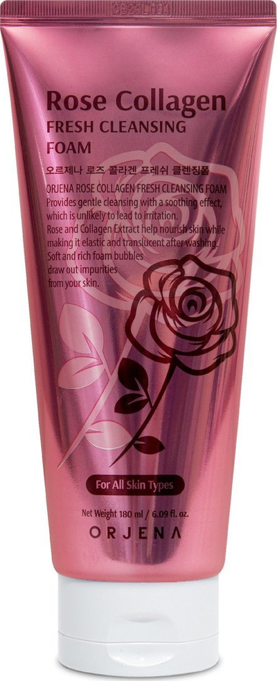 Пена за чистење лице Orjena Fresh Rose, за секојдневна употреба, со екстракт од ружа