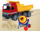Lodër kamion Lena Tipper Truck 02031, 63cm, i kuq / i verdhë