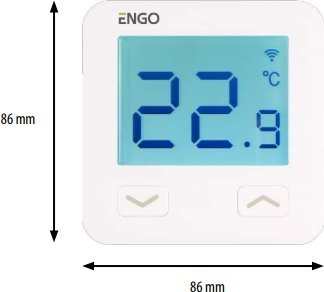 Termostat mur ENGO E10, digjital, 230 V, i bardhë