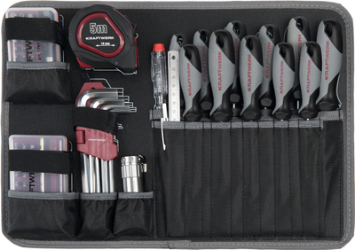 Set me vegla pune Kraftwerk 202.100.100 B100, ABS, 1/4" + 1/2", 170 pjesë