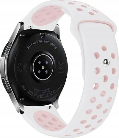 Rrip ore Beline Strap Watch, 22mm, silikon sport, bardhë rozë