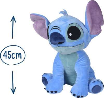 Lodër pelushi Disney Stitch, 45cm, blu