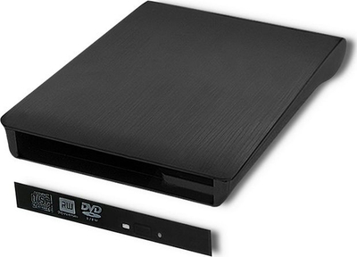 Kuti e jashtme për lexues CD DVD Qoltec 51863, SATA, USB 2.0, e zezë