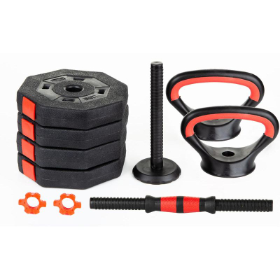 Set ganxhash EB Fit 2 në 1, 10 kg, peshë që e çon sa do vetë, e zezë
