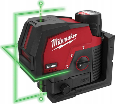 Nivel lazer Milwaukee M12 CLLP, vijë kryq, lazer i gjelbër, pa bateri
