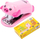 Kapëse letrash Deli Pink Pig, 15 fletë, e vogël, rozë