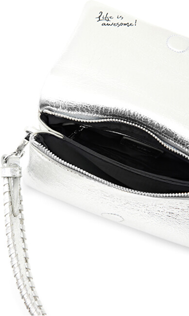 Çantë krahu Desigual Bag Half, e argjendë