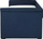 Krevat trundle Beliani Libourne, 90 x 200 cm, tekstil, blu navy