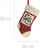 Çorape dekorative Krishtlindjesh Christmas Stocking, 32 cm, poliester, e kuqe me krem