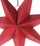 Yll dekorativ prej letre Christmas Gifts, 60cm, i kuq